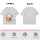Olive Green T-Shirt With Cute Cat Latte Art And Kittens Print