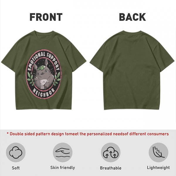 Emotional Support Neighbor Totoro Graphic T-Shirt