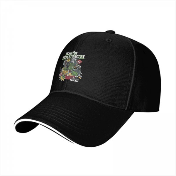 Black baseball cap with Kap'n Krunch graphic print