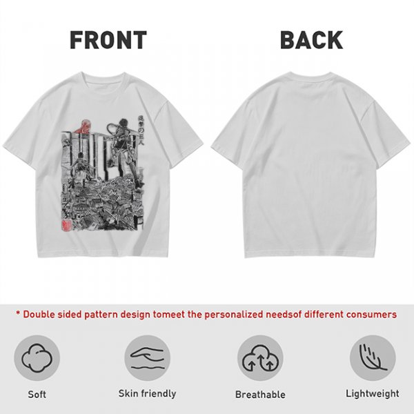 Olive Anime Scout Regiment Action Graphic T-Shirt