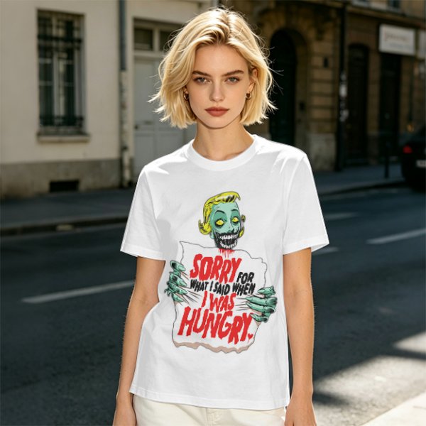Zombie Sorry For What I Said When Hungry Graphic T-Shirt