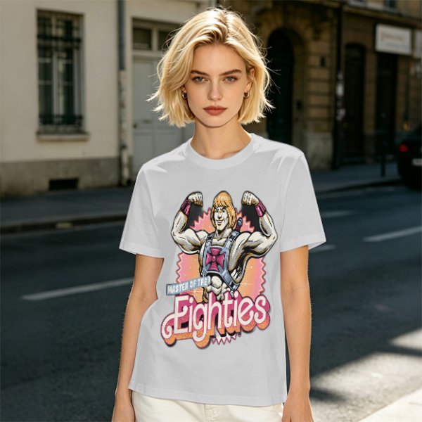 Olive T-Shirt Featuring He-Man Master of the Eighties Graphic