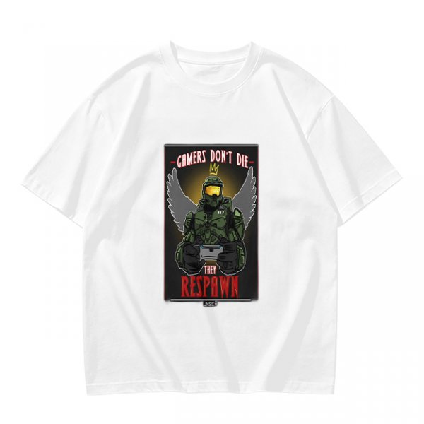 Gamers Don't Die They Respawn Graphic T-Shirt