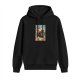 Black hoodie with traditional Japanese ukiyo-e style graphic print
