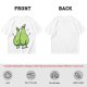 Olive Green T-Shirt With Two Cartoon Pears In Love Graphic