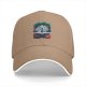 Black Baseball Cap With Fantasy Forest Figure And Red Floral Print