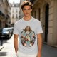 Olive T-Shirt Featuring Monkey D. Luffy Pirate Anime Art