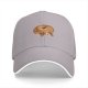 Black Baseball Cap With Funny Donut Shaped Beagle Dog Print