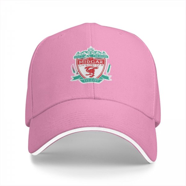 Black baseball cap with Midgar football club crest print