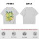 Olive graphic t-shirt with 'MY BESTO FRIENDO' anime character print