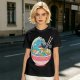 Olive T-shirt with Great Wave Ramen Bowl Graphic Design