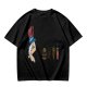 Olive T-Shirt With Uncle Sam Hat And Fast Food Graphic Print