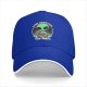 Black baseball cap with alien eating pizza 'Just Here For The Pizza' print