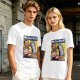 Olive graphic t-shirt with We Can Fist It! armored warrior print