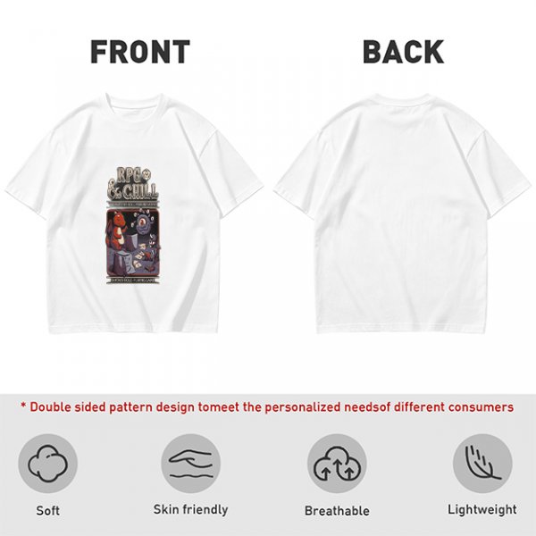 RPG & Chill Monster Graphic Olive T-Shirt