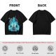 Fantasy warrior ghost print olive green graphic t-shirt