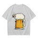 Olive Green T-Shirt With Funny Sheep Beer Mug Graphic