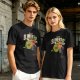 Olive green t-shirt with Slimer's Ghostbusters themed graphic print