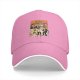 Black baseball cap with Yellow Fiction Simpson-style dance graphic