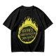 Olive t-shirt with cave's combustible lemonade flame graphic