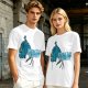 Olive Graphic T-Shirt with Blue Tiger and Studio Derpy Text