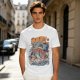 Japanese octopus sushi wave graphic t-shirt design