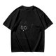 Oversized Army Green T-Shirt With Surprised Black Cat Graphic