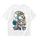 Olive T-shirt with Tangled Orange Cat Yarn It Print