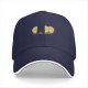 Black baseball cap with cartoon tacos gathered around a campfire graphic