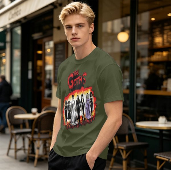 Olive T-Shirt Featuring The Goths Gothic Women Art Print