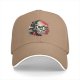 Black Baseball Cap With Distressed Horror Monster Face Graphic