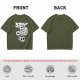 Olive Graphic T-Shirt With 'Damn Fine Coffee' Skull Mug Print