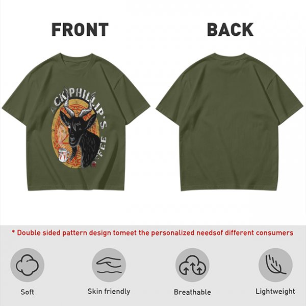 Black Phillip's Coffee Goat Graphic T-Shirt Design