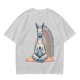 Olive T-Shirt With Meditating Llama Rainbow Graphic