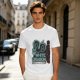 Olive T-Shirt With Neon White Dragon Graphic Print