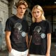 Olive Green T-Shirt With Goblin King Holding Crystal Ball Art
