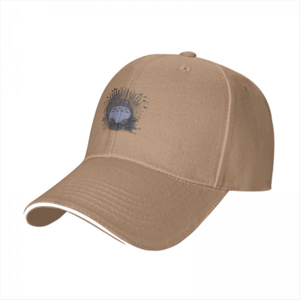 Black baseball cap with Totoro graphic print
