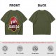 Olive T-Shirt with Jurassic Dad Dinosaur Graphic Print