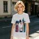 Anime Character Graphic Olive Green T-Shirt