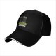 Black baseball cap with funny admitting wrong cat graphic