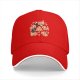 Black Baseball Cap With Christmas Gingerbread Cat Print