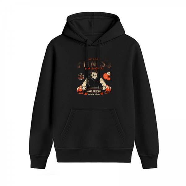 Fitness For Slashers Killer Routines Graphic Black Hoodie