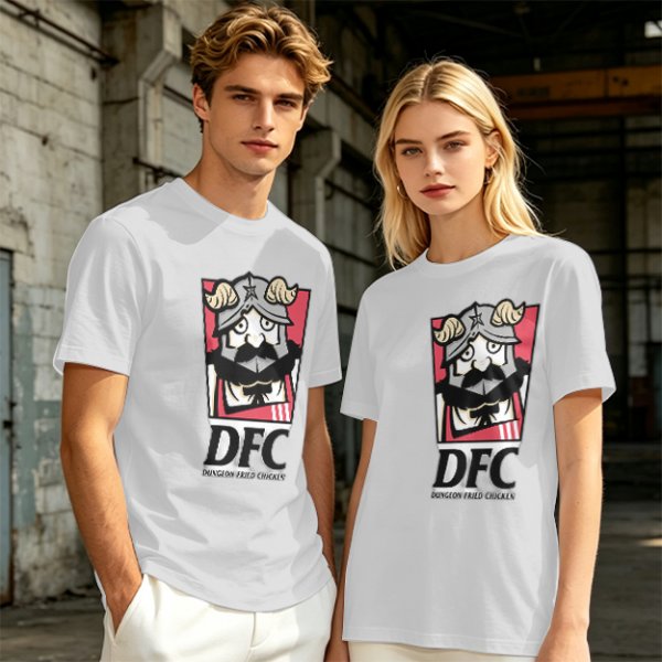 Olive T-Shirt with DFC Viking Graphic Print