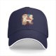 Black Baseball Cap With Red Panda Graphic Print