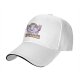 Black baseball cap with funny cloud rainbow storm graphic