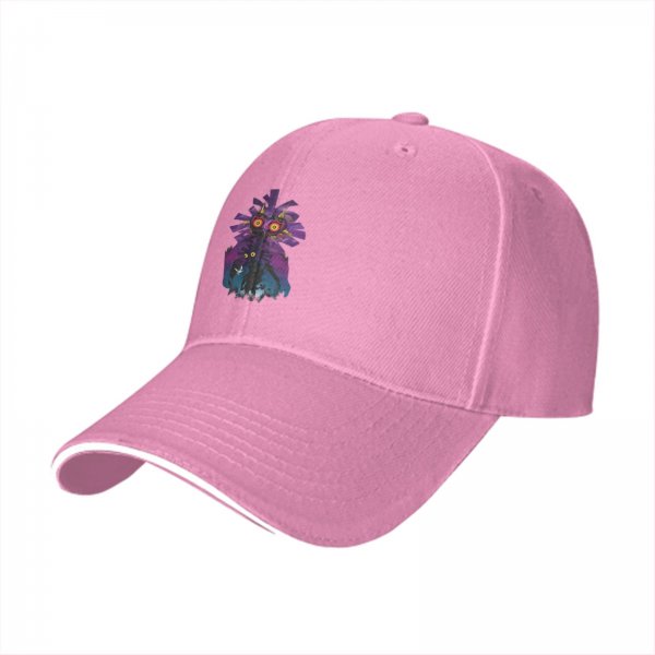 Black baseball cap with The Legend of Zelda Majora's Mask graphic