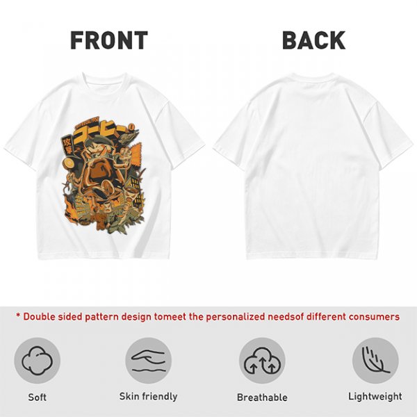 Olive Green T-Shirt with Retro Coffee Monster Graphic Print
