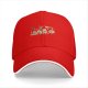 Black Baseball Cap With Whimsical Eyed Monster Creature Artwork