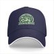 Black baseball cap with cosmic coffee alien girl graphic