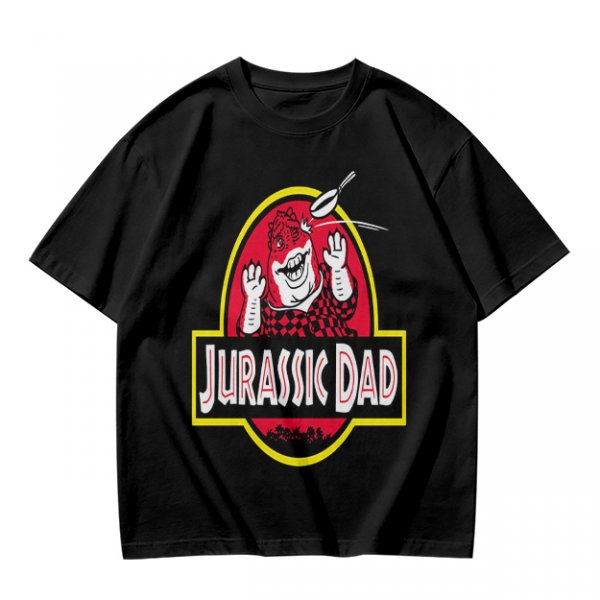 Olive T-Shirt with Jurassic Dad Dinosaur Graphic Print